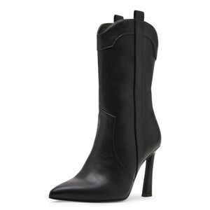 Bnwt Steve Madden womens River Black Heeled Boots Womens sz 8.5